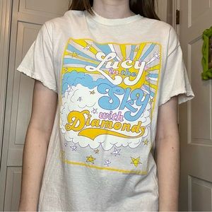 The Beatles Lucy in the Sky with Diamonds retro graphic t-shirt
